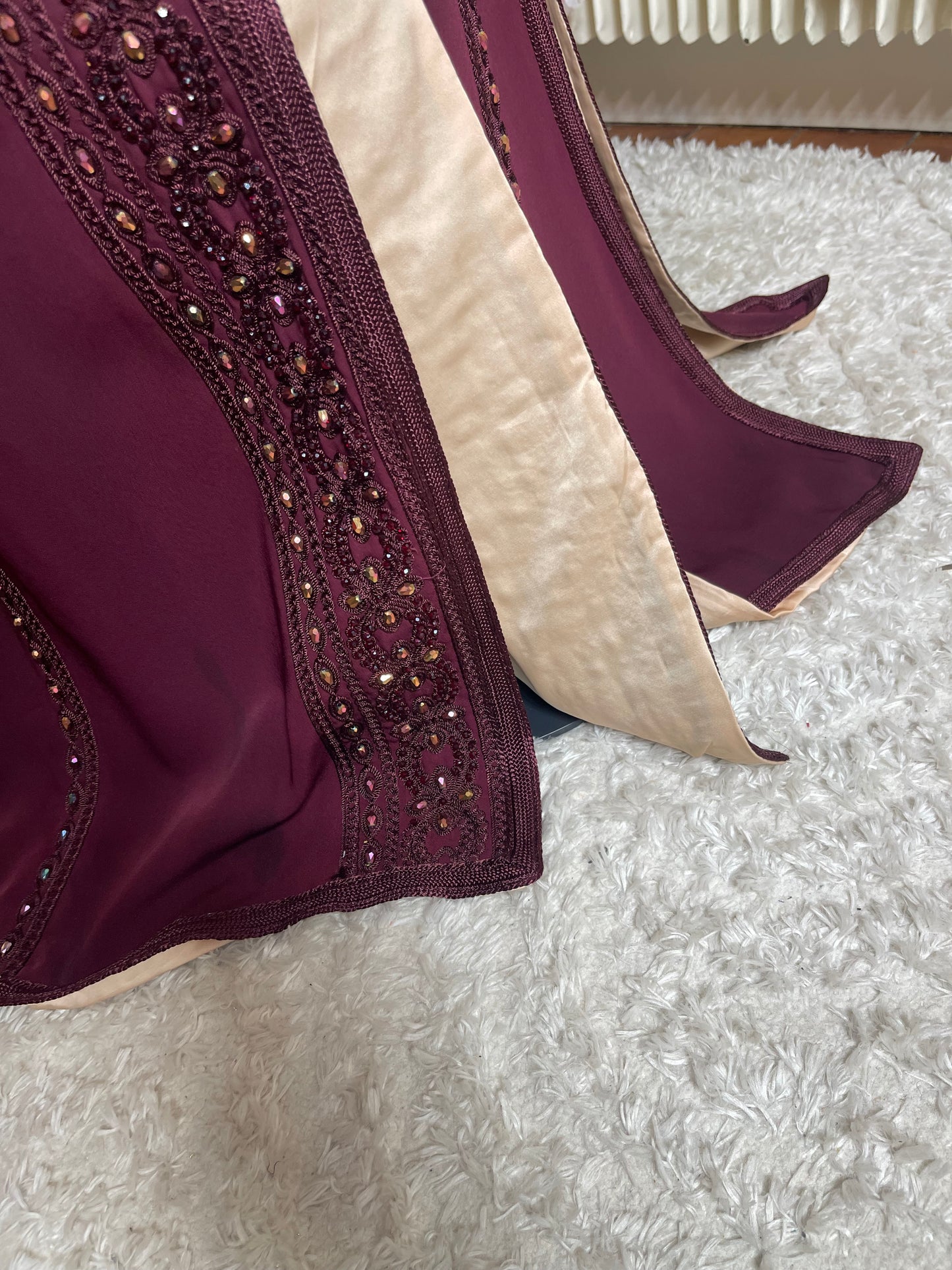 Caftan Mounassaba Bordeaux