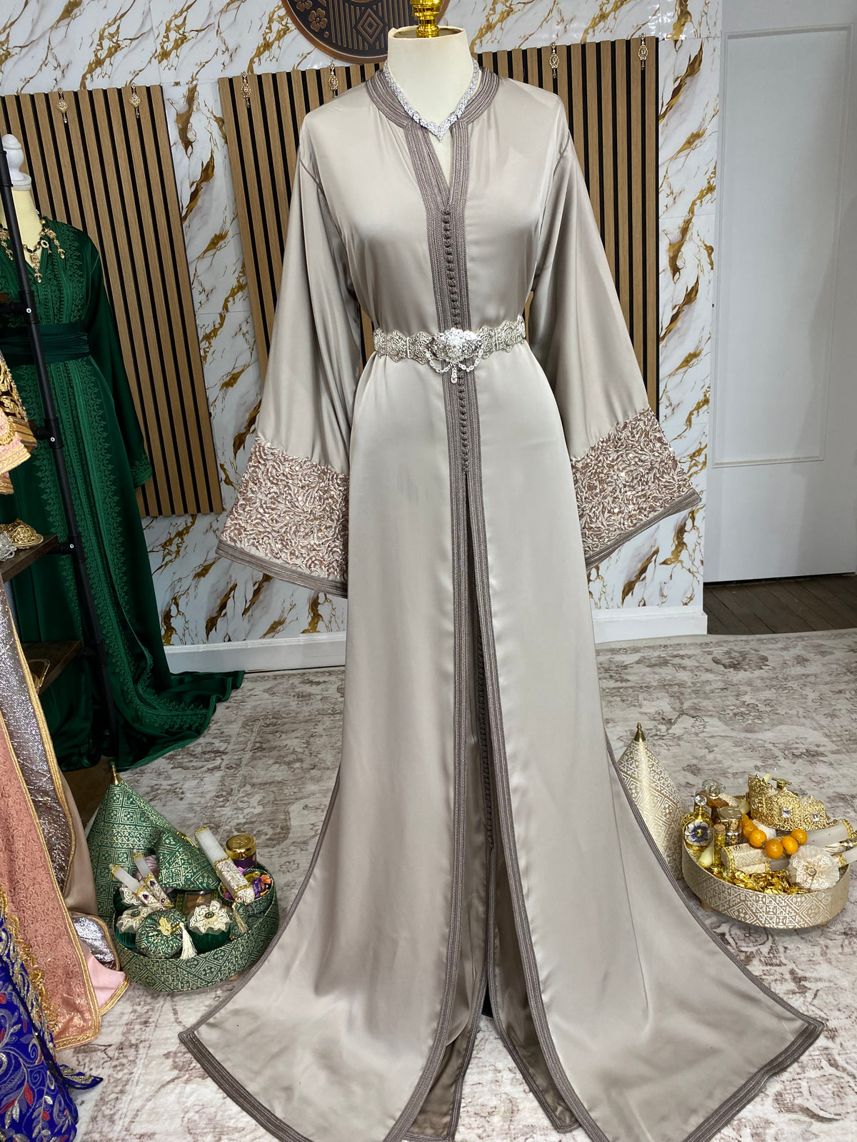 Drap de soie - Taupe
