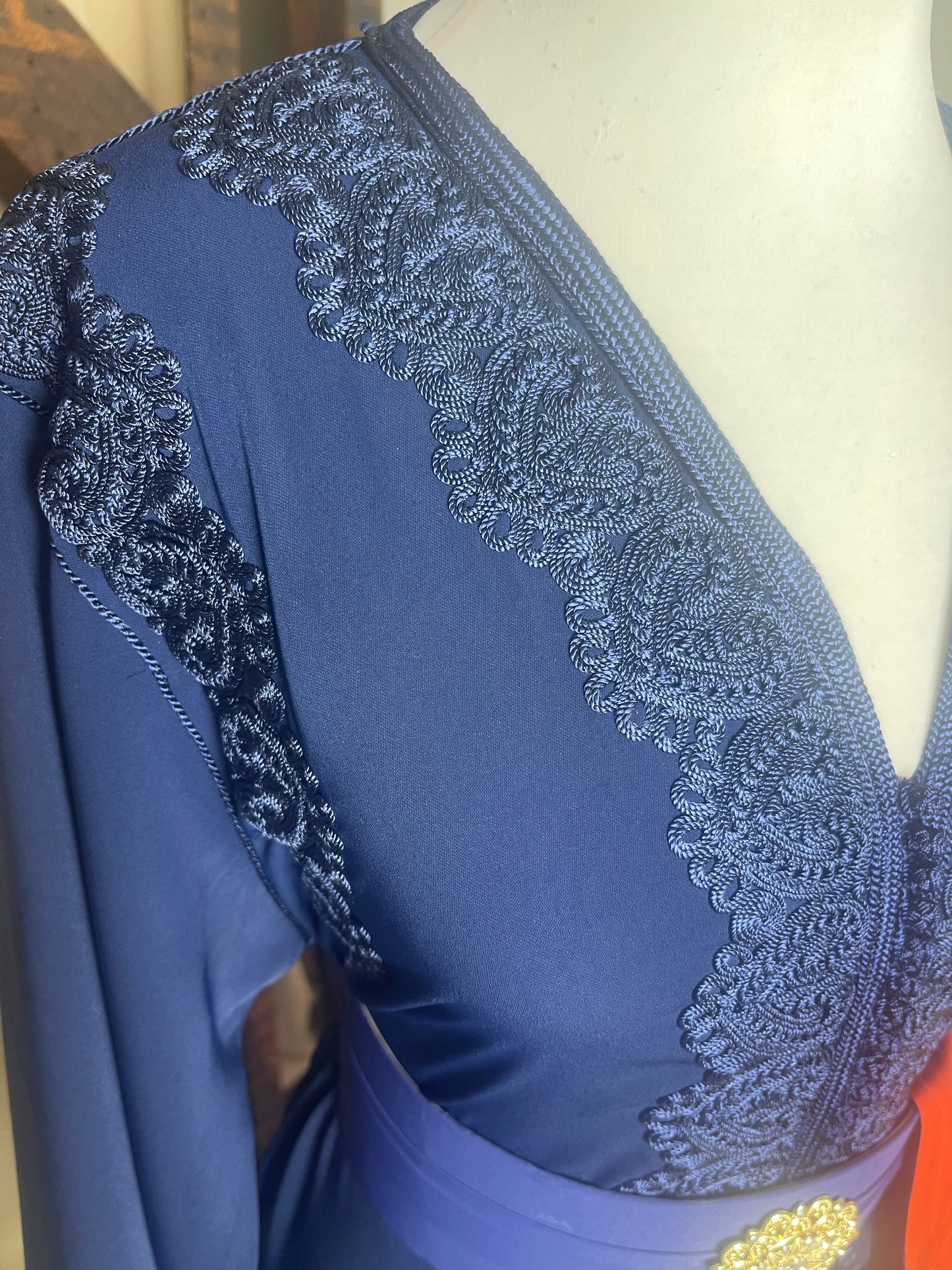 Caftan Simple Bleu P