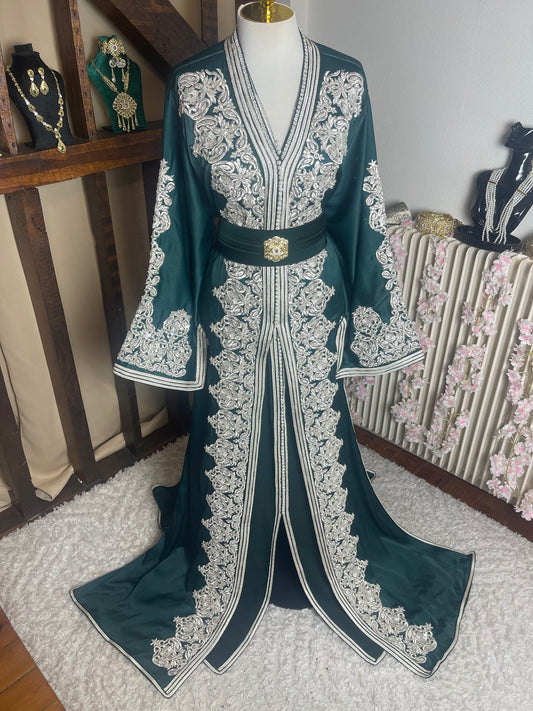 Drap de soie vert royal