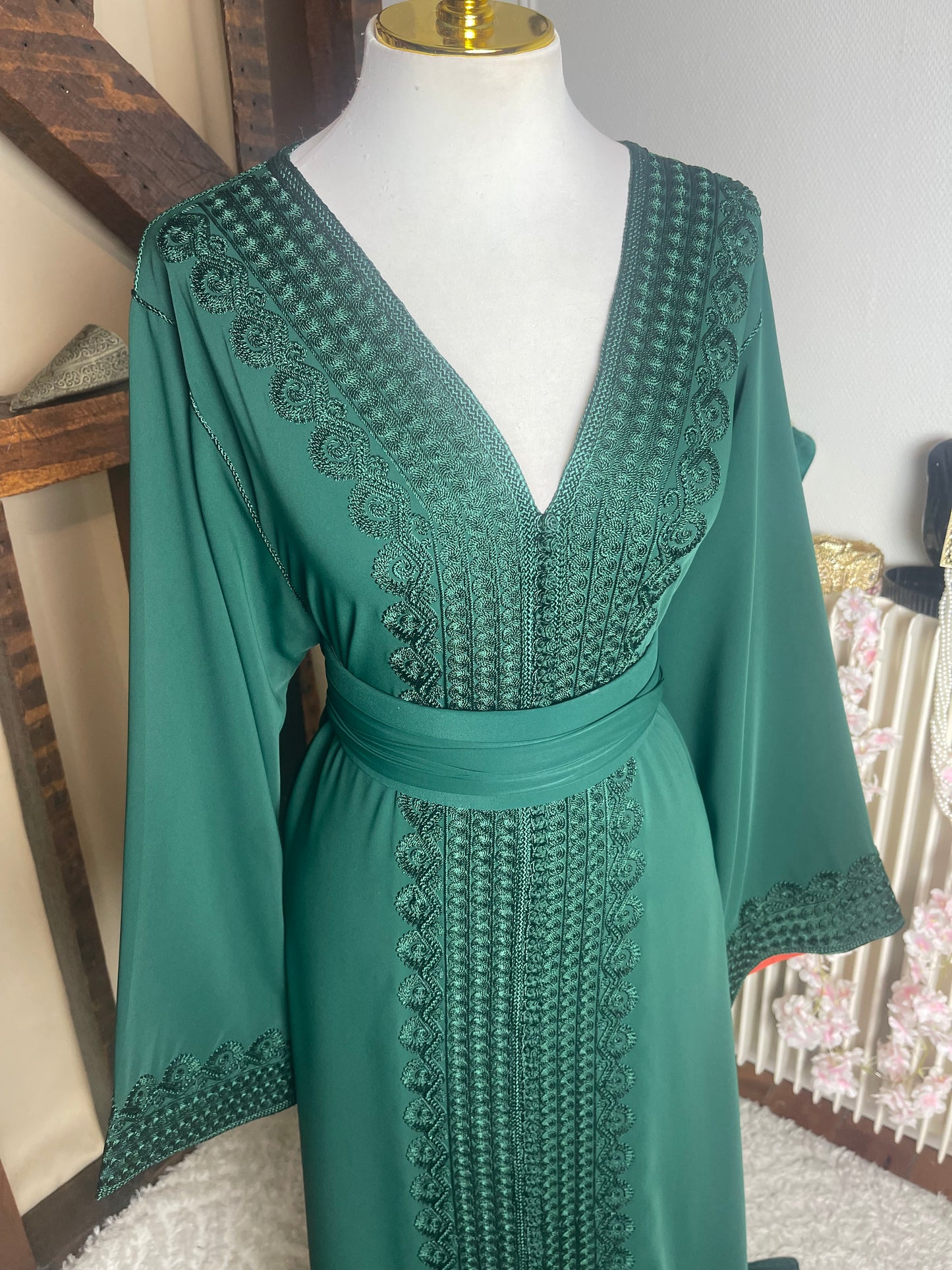 Caftan simple Vert