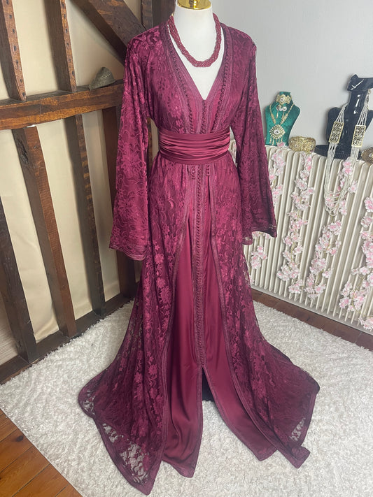 Takchita Dentelle Bordeaux