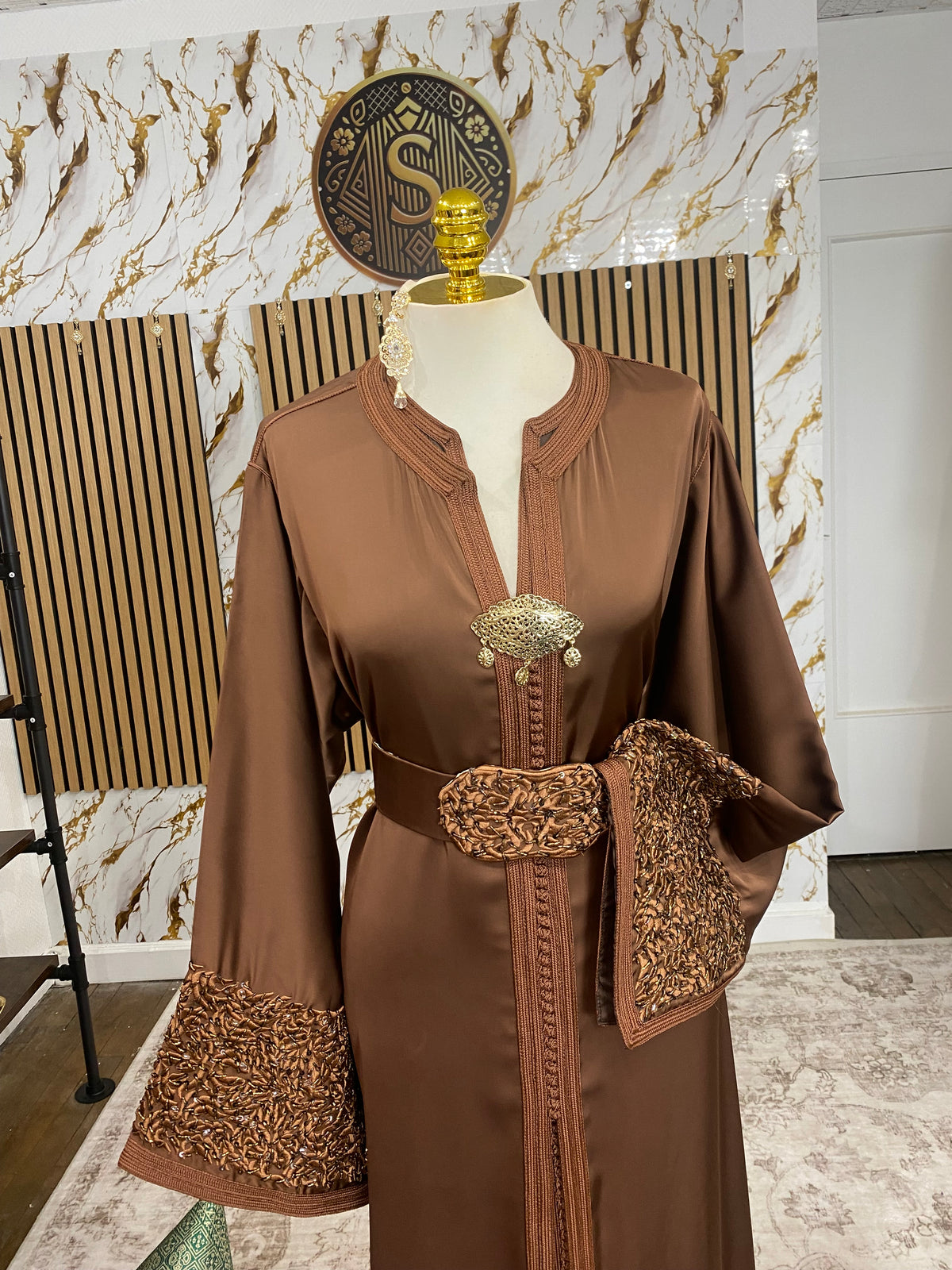Drap de soie - Marron