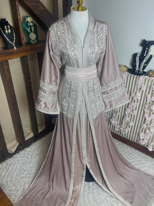 Drap de soie Rose poudré