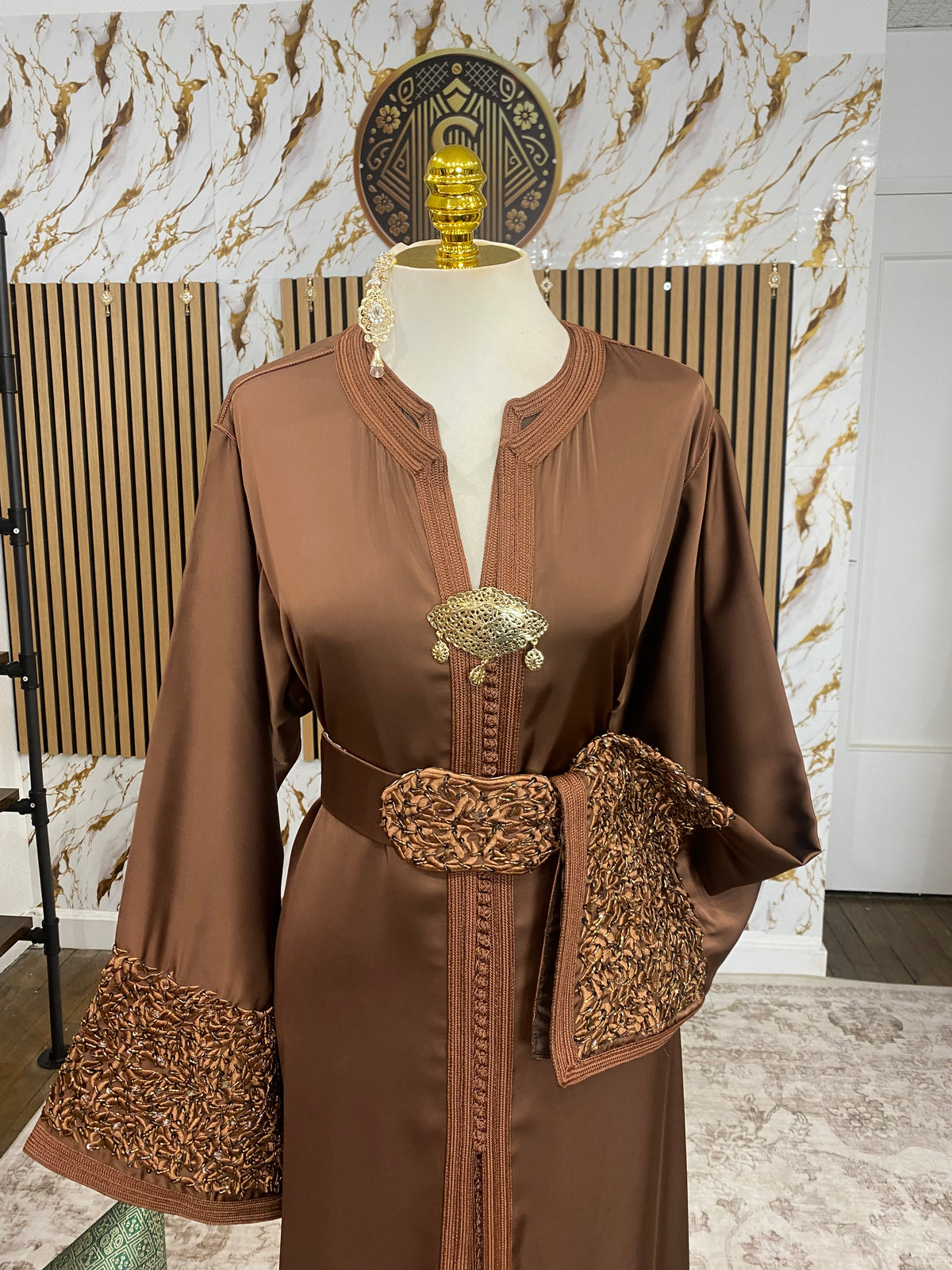 Drap de soie - Marron