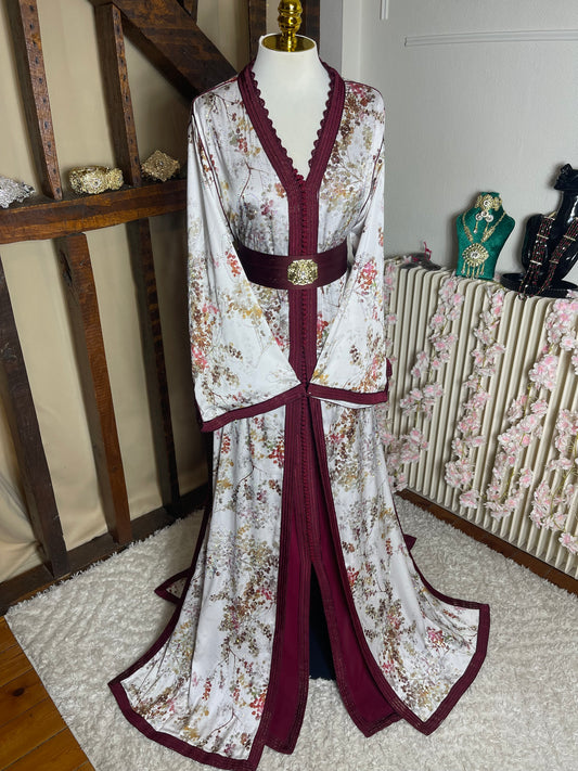 Takchita Soie Bordeaux