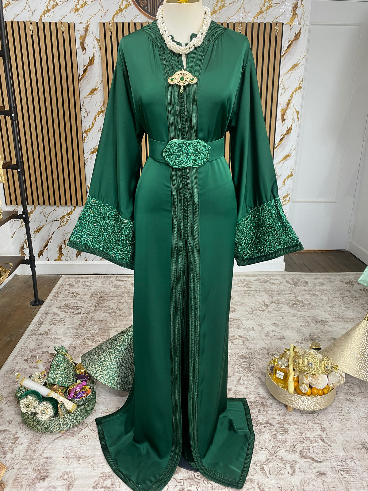 Drap de soie - Vert Royal