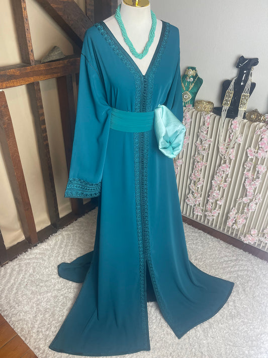 Caftan simple Bleu P