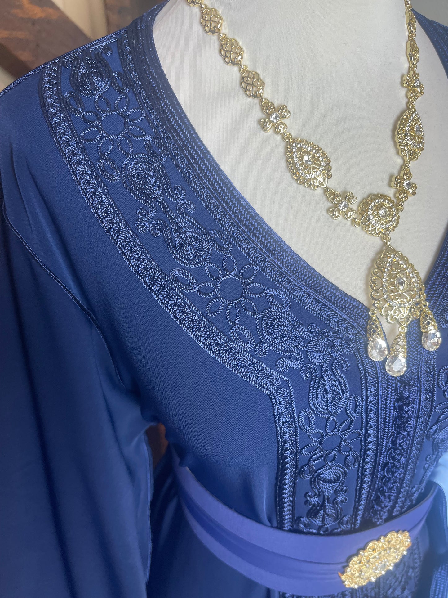 Caftan Simple Bleu P