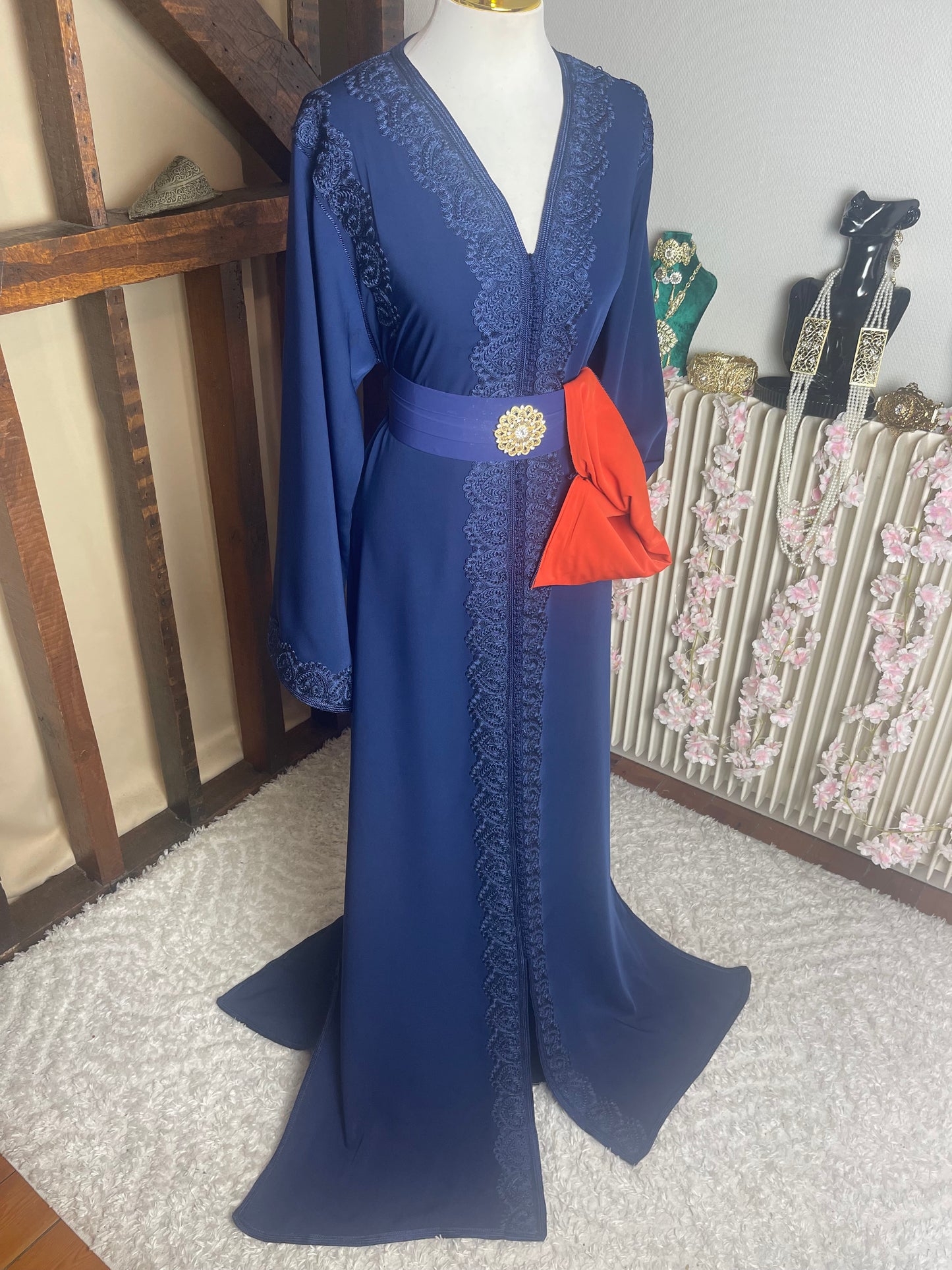 Caftan Simple Bleu P