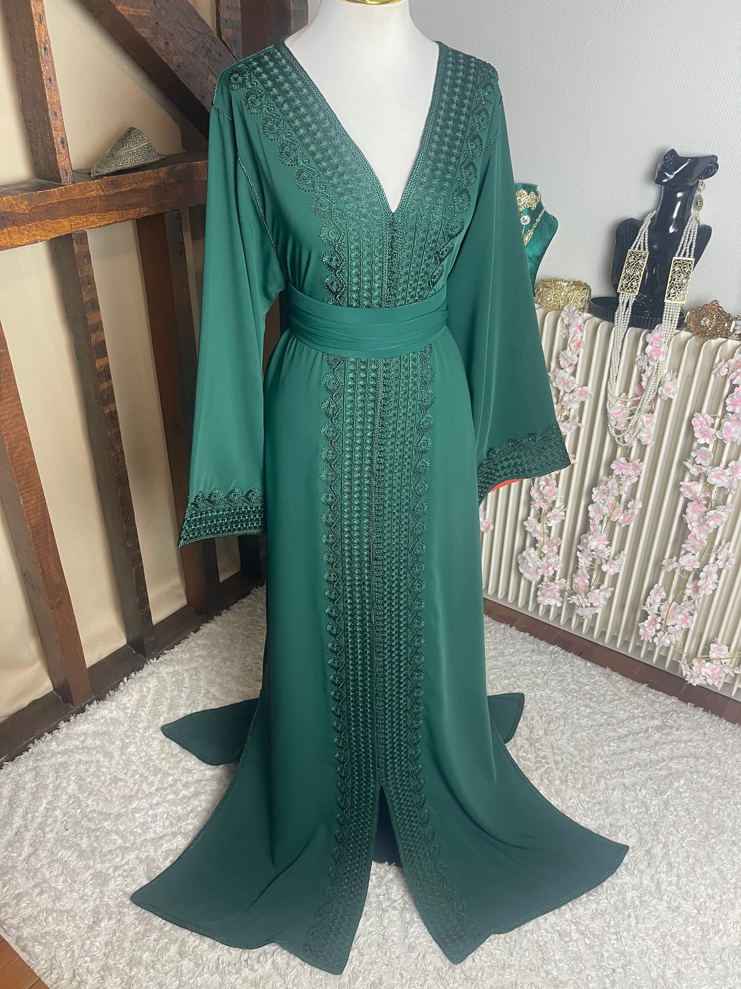 Caftan simple Vert