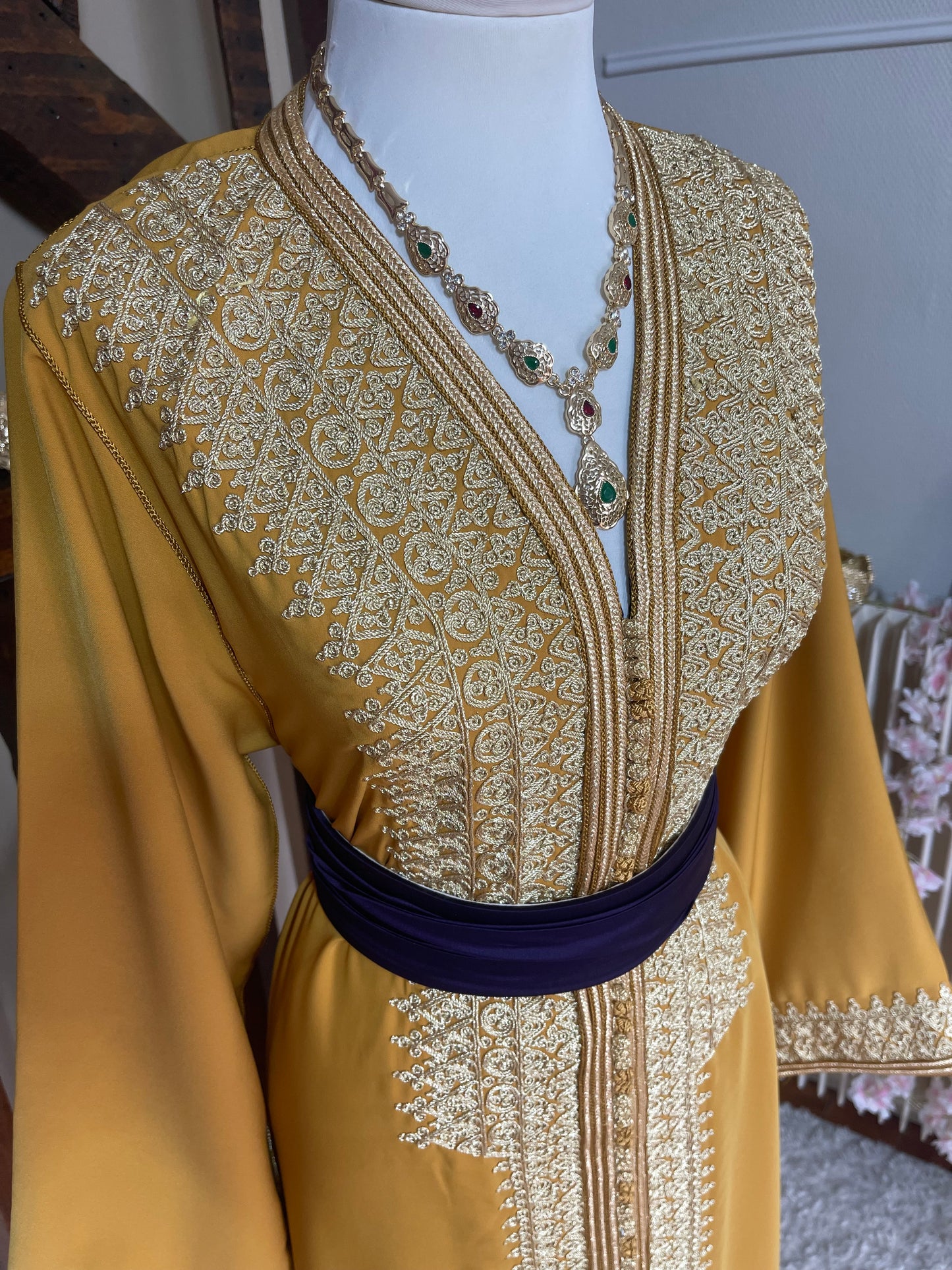 Caftan Mounassaba Jaune M