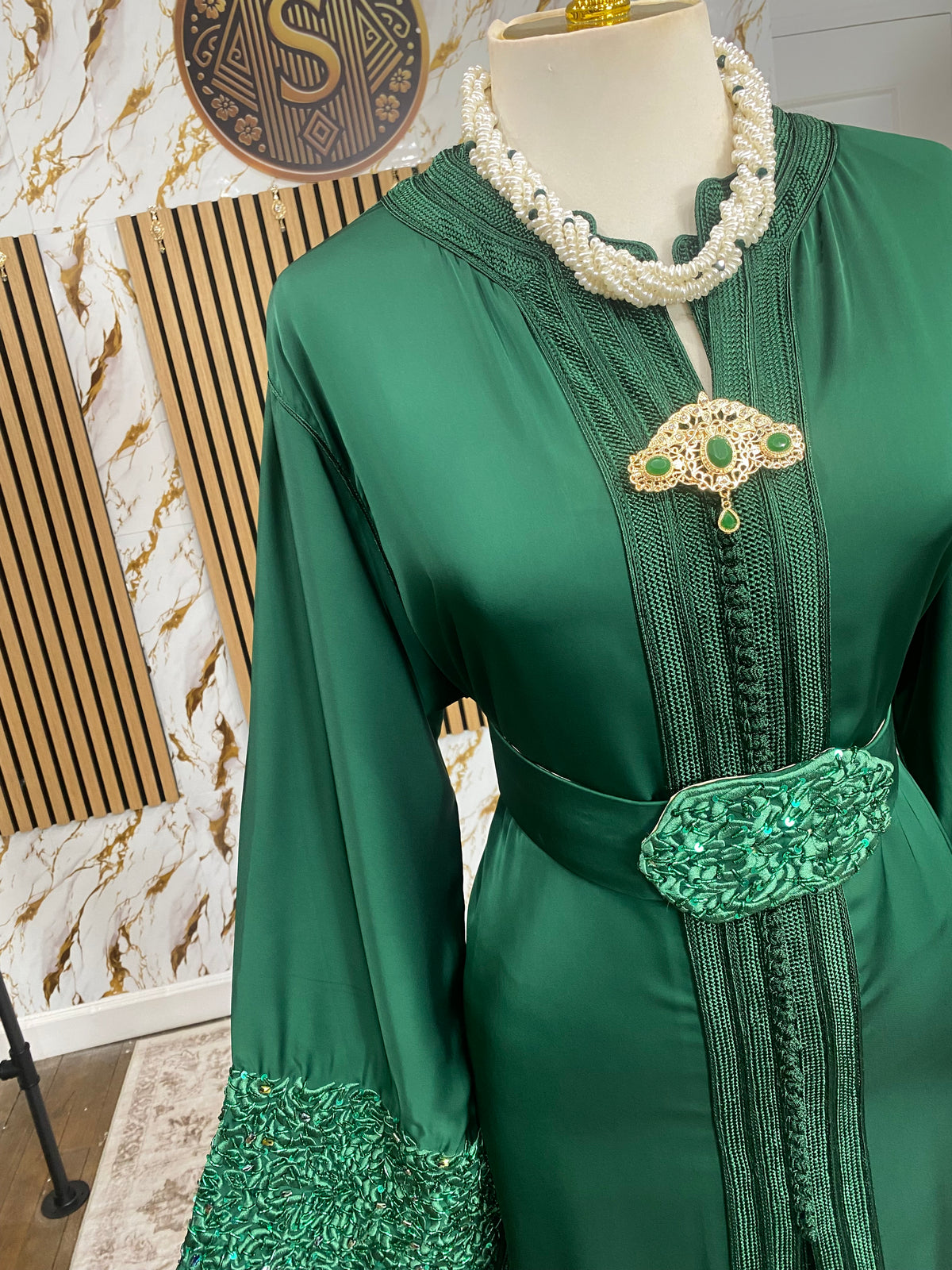 Drap de soie - Vert Royal