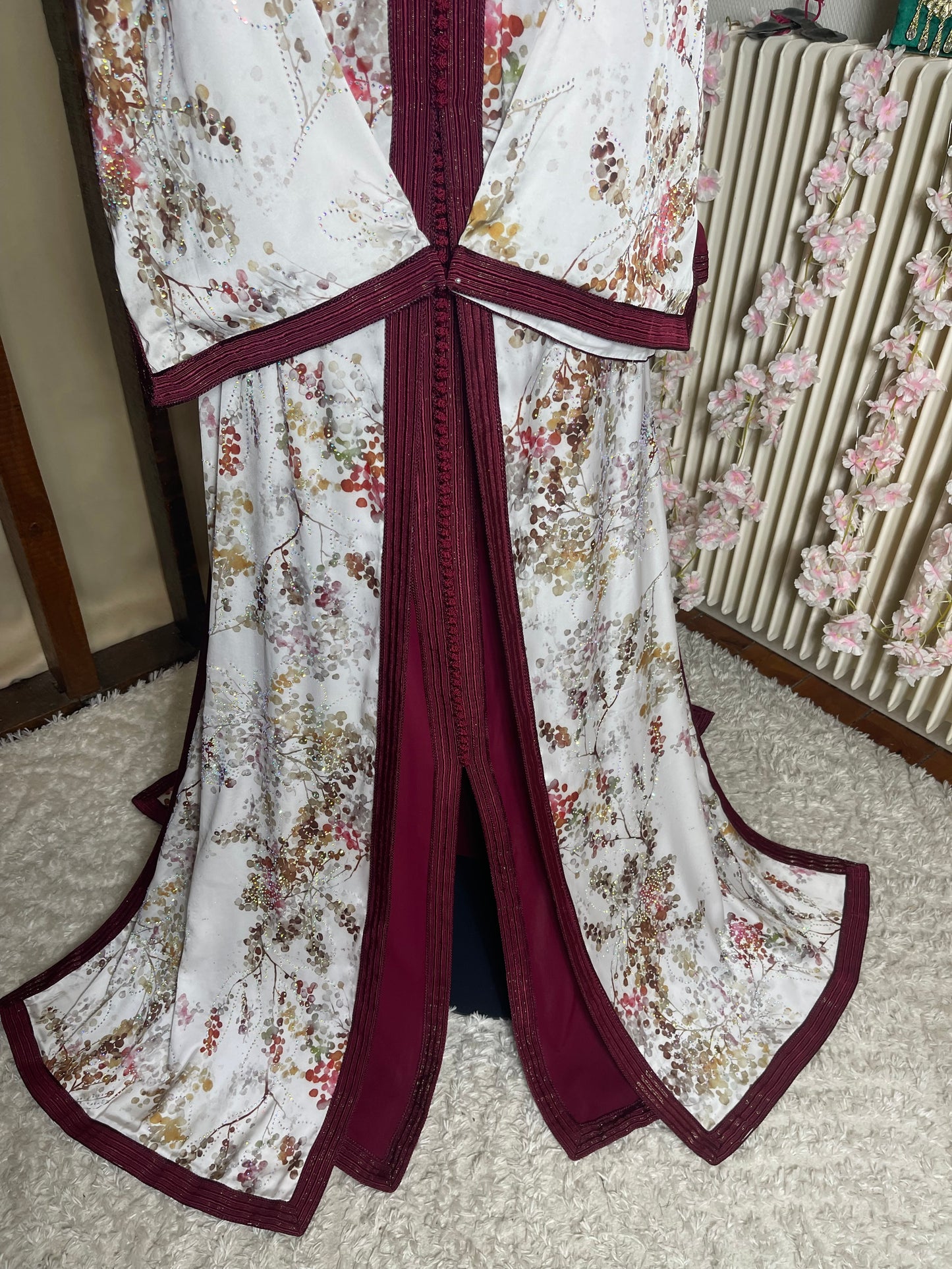 Takchita Soie Bordeaux