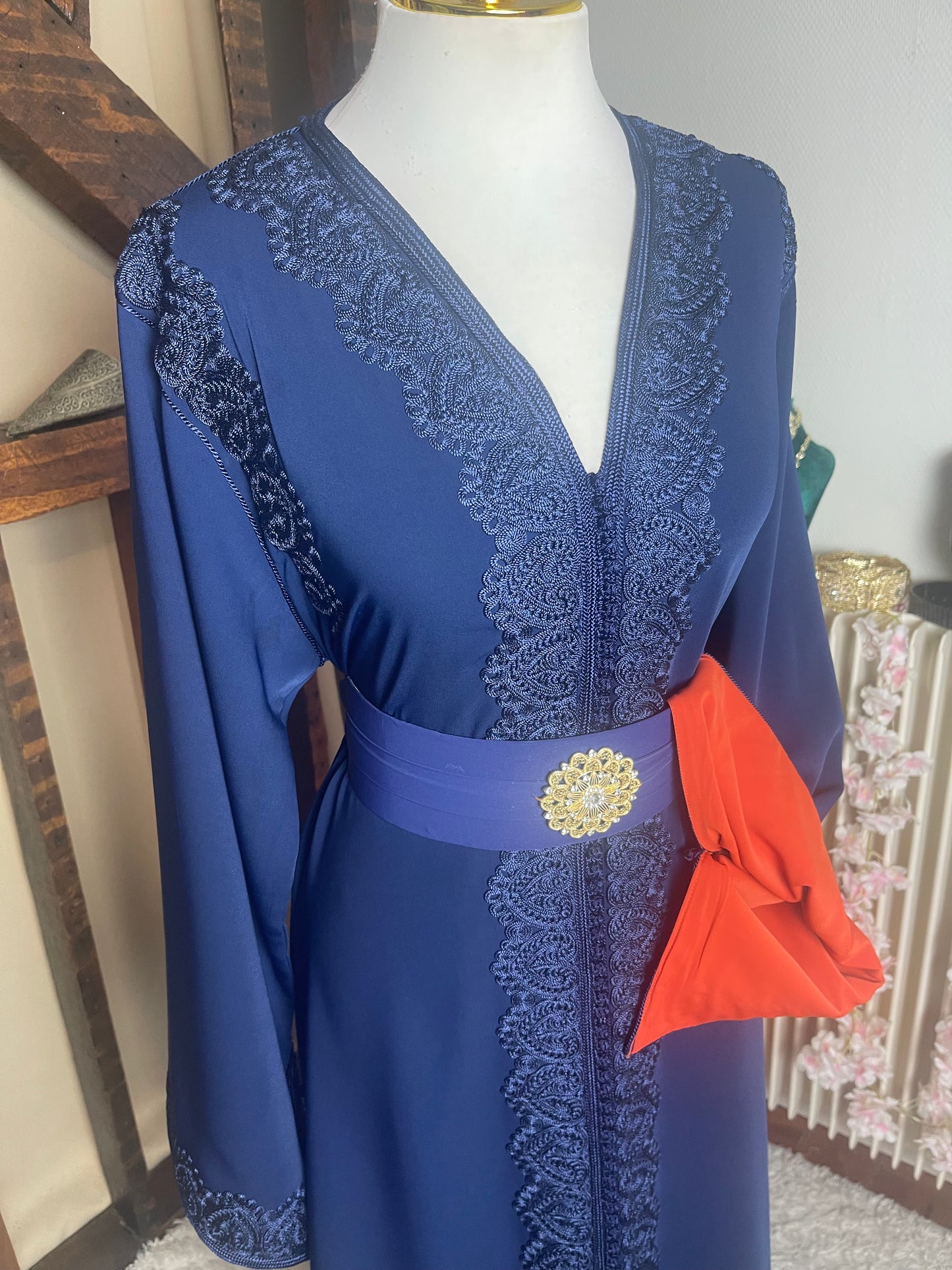 Caftan Simple Bleu P