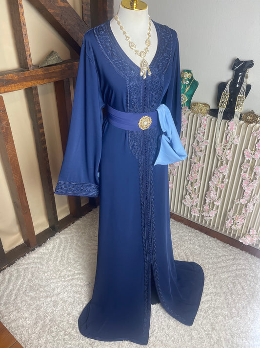 Caftan Simple Bleu P