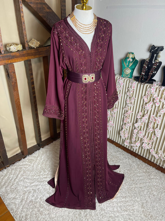 Caftan Mounassaba Bordeaux