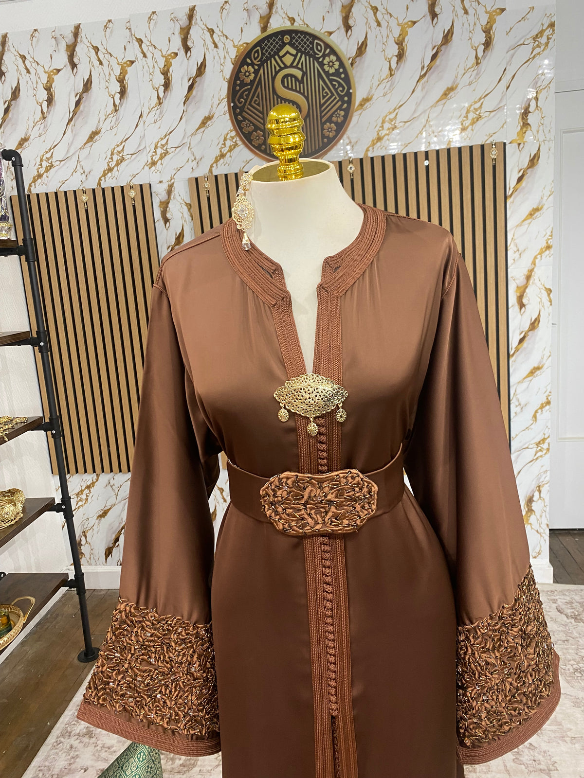 Drap de soie - Marron