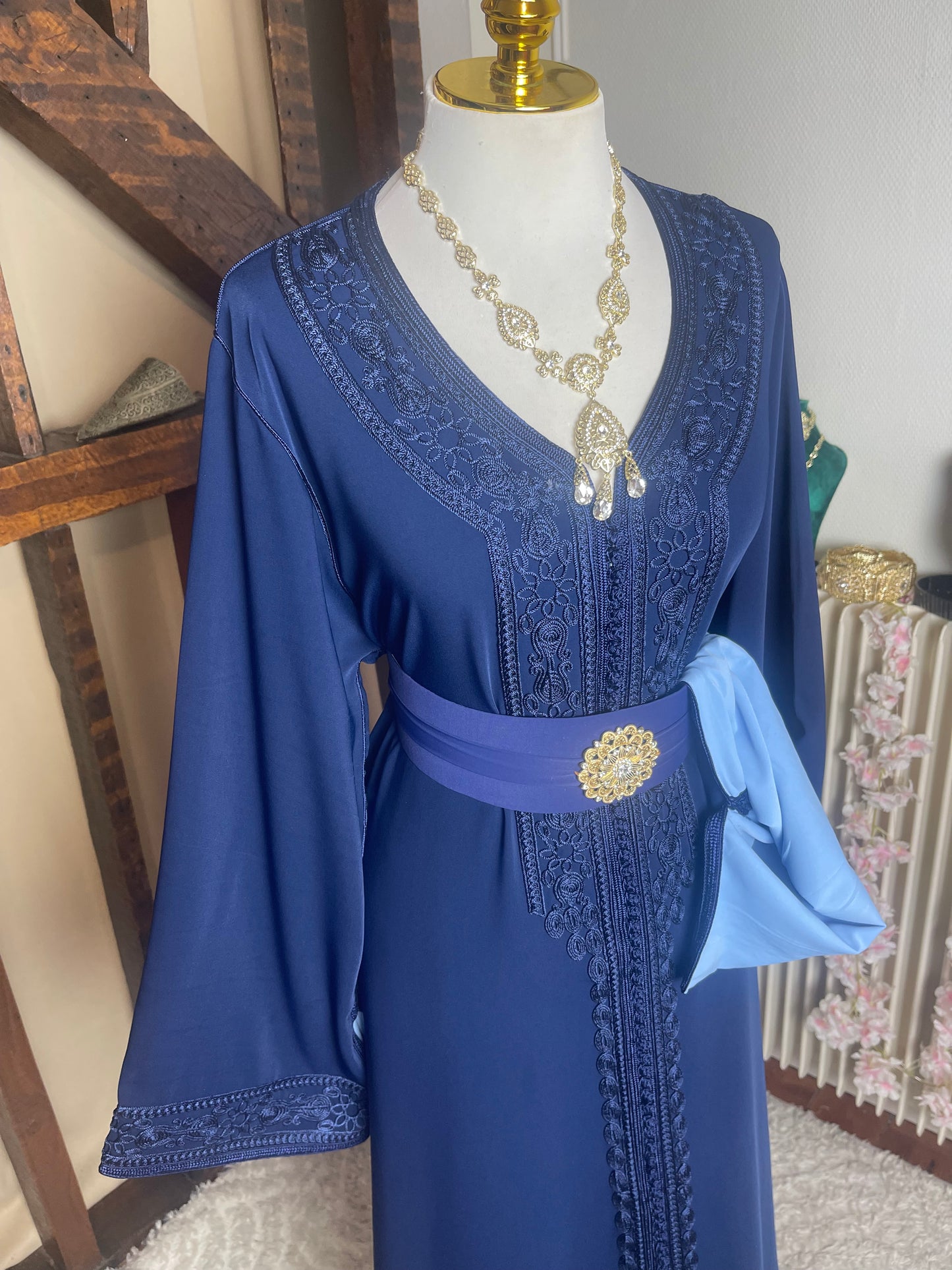 Caftan Simple Bleu P