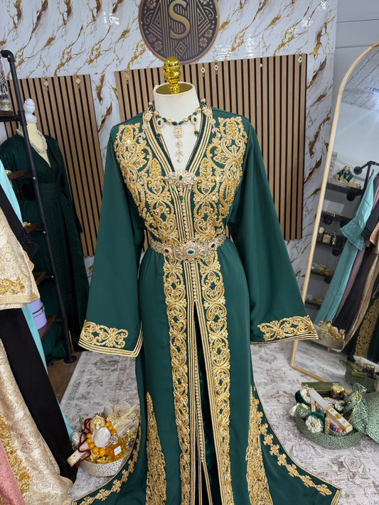 Takchita chargée vert royal